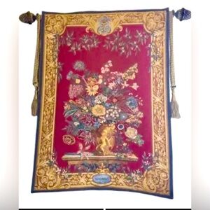 French Wall Hanging Tapestry D’ Halluin 100 x 72 cm “Vaux In November” Rug Decor